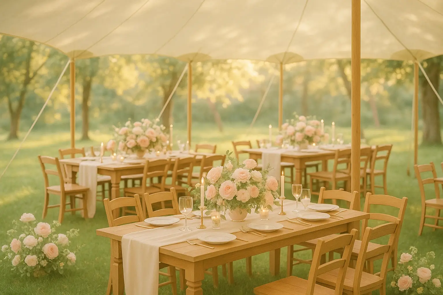 festlich dekorierte Tafel